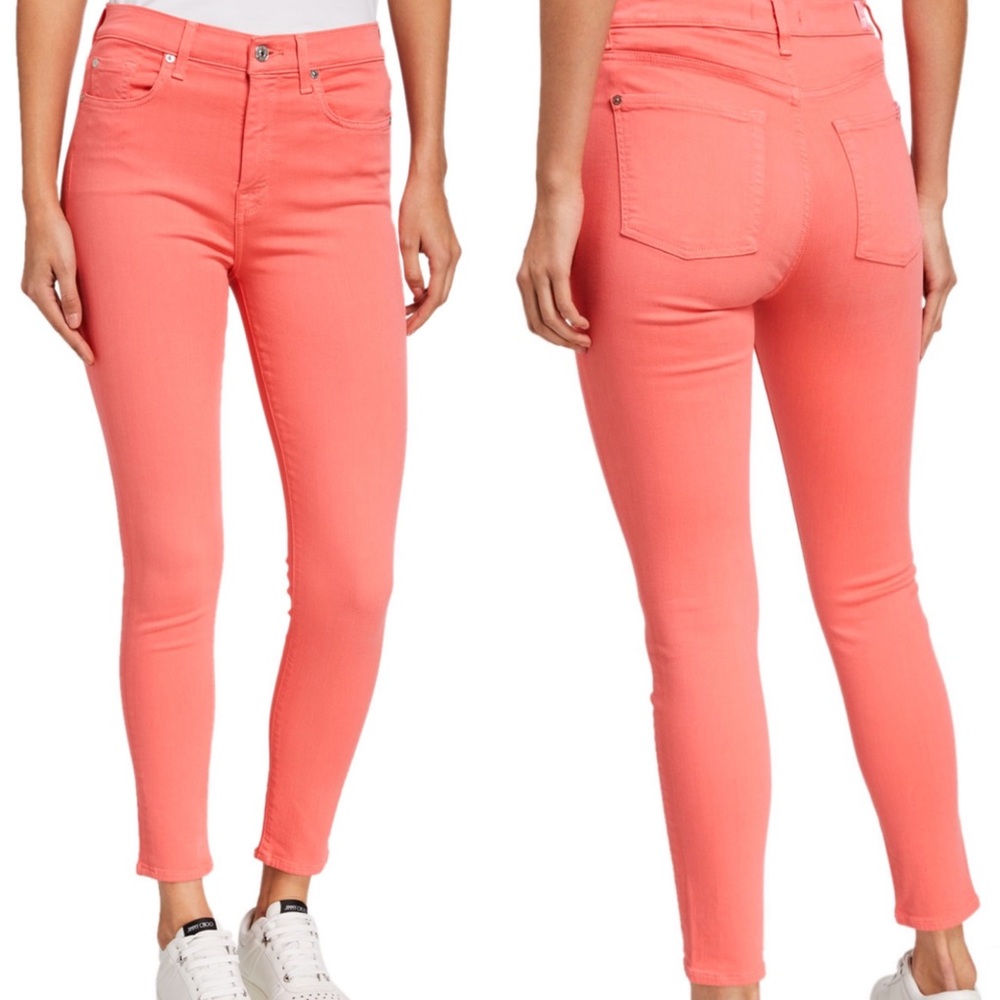 Just Black Women's Skinny Jeans in Coral